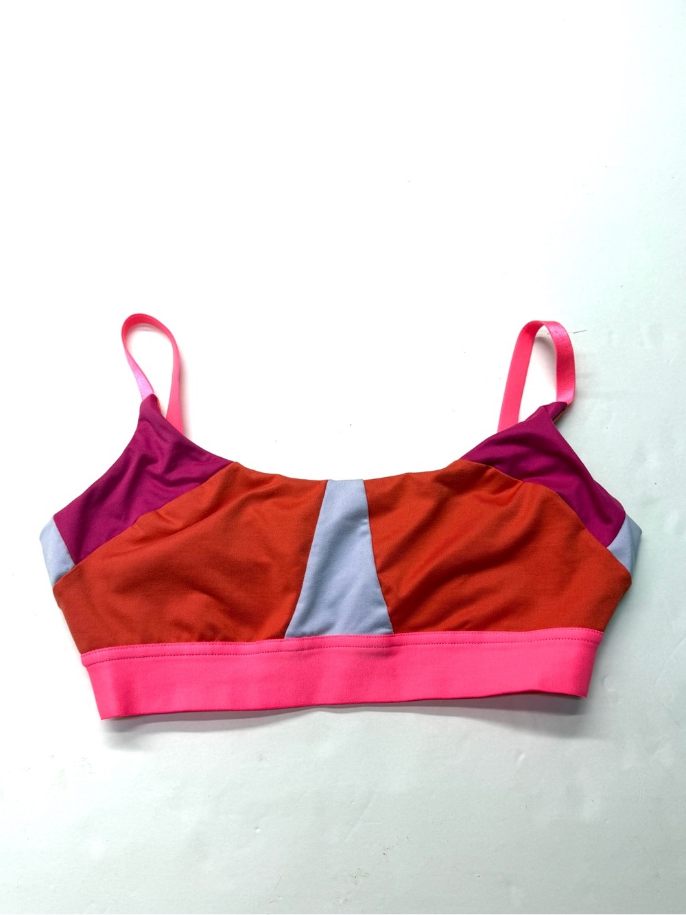 JoyLab Coral & Hot Pink Colorblock Sports Bra